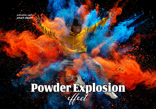 Powder Explosion Photo Effect