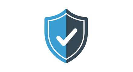 A shield icon with a checkmark is prominently displayed on a digital interface. © uzumaki