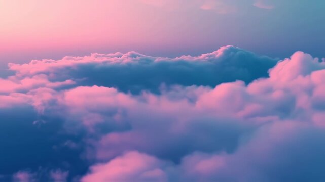 Soft, pastel-toned cloudscapes at dawn or dusk