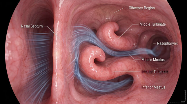Intricate human nasal passage reveals vital anatomical architecture for respiration and olfaction