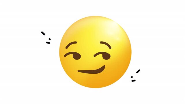 Smirking face emoji suitable for digital designs, social media, messaging apps, and various playful visual content projects with neutral expressions.