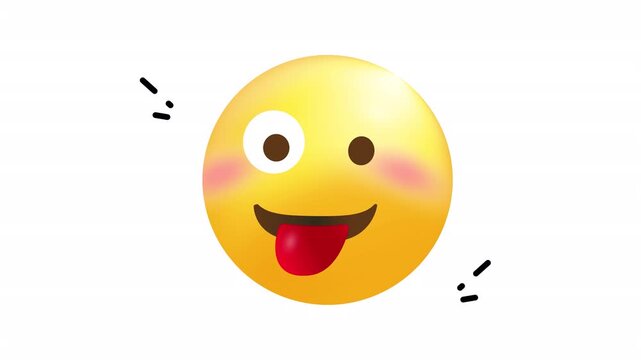 Yellow zany face emoji with a goofy expression and silly tongue out, perfect for conveying humor in social media content.