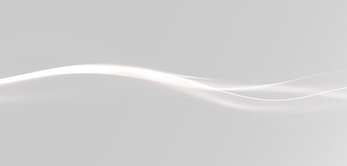 Continuous glowing light trace forming elegant motion path with smooth wave flow and luminous streak, overlay neon line © Alehandro