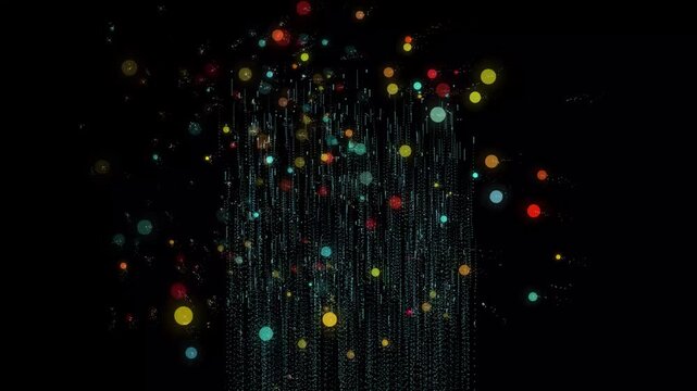 particular background of looping ,zooming neon lines animation on black background.