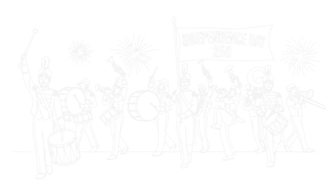 Marching Band Parade Celebration with Drums and Banner