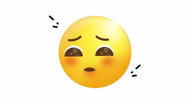 Flushed face emoji suitable for expressing sadness, shyness, or embarrassment. Great for digital communications, graphic design, mood boards, and social media.