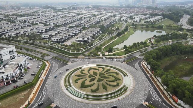 Forward Aerial Drone Flight Over Eco Ardence Township and Residential Development in Malaysia