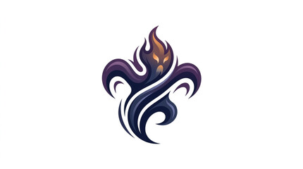 Mystical Fiery Fleur de Lis Symbol. © Ibrahim