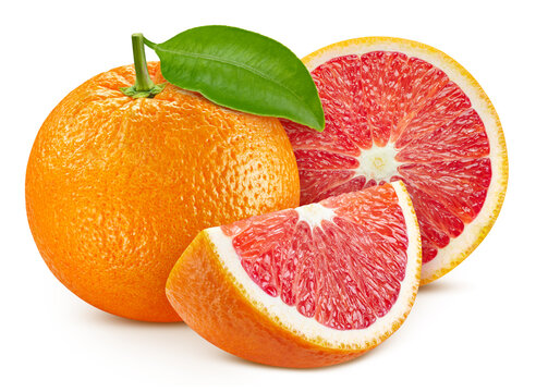 Organic orange isolated on white background