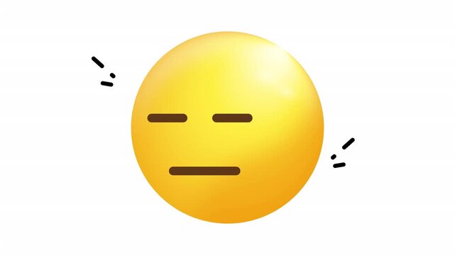 Expressionless yellow emoji suitable for web design, social media, presentations, and graphic design projects needing a neutral or blank emotion icon.