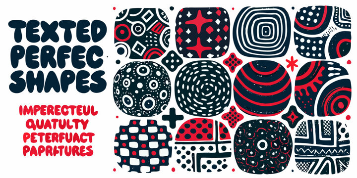 organic textured shapes with playful patterns imperfect