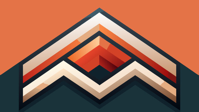 Geometric abstract logo symbol featuring layered triangular shapes in orange and white abstract geometric minimalist triangle business branding identity creative structure symmetry template
