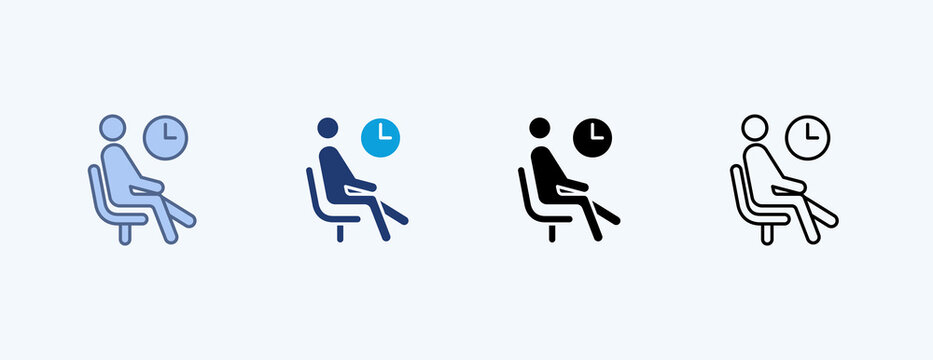 Patience Multiple Icon Illustration Vector