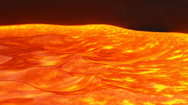 Flowing molten lava creating a mesmerizing, glowing surface. Represents the raw power of nature and volcanic activity