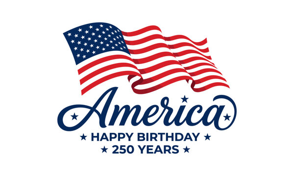 Usa 250th anniversary patriotic graphic