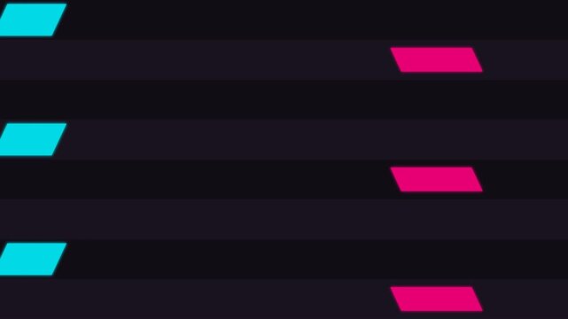 Minimalist digital pattern with alternating blue and pink neon rectangles