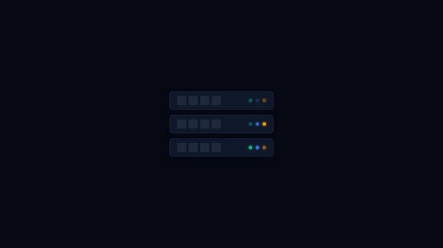 Minimalist server rack icon representing data center infrastructure cloud