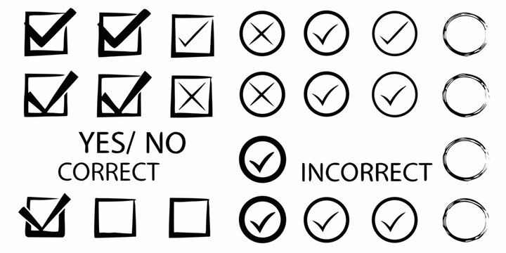 checkmark icons in various styles icon tick