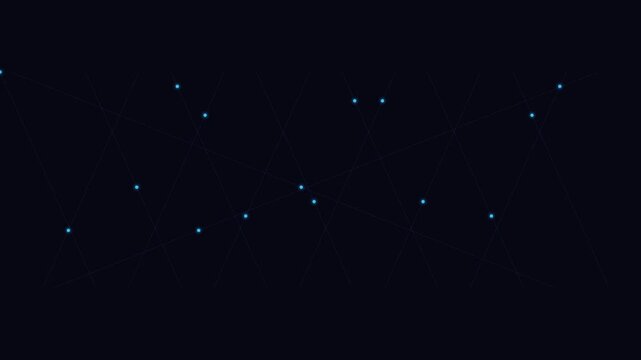 A scattering of bright blue light points against a deep black background