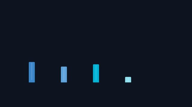 Minimalist blue glowing button icon centered on a deep dark background