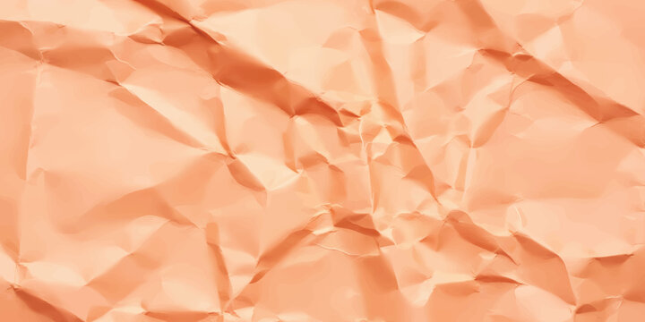 A closeup macro shot of a fresh sliced ham or bacon texture, creating an abstract pink crumpled paper background with raw meat, tasty pork fat, and healthy red snack slices.