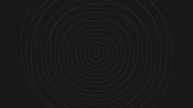 Concentric white dashed rings arranged in a symmetrical pattern on dark