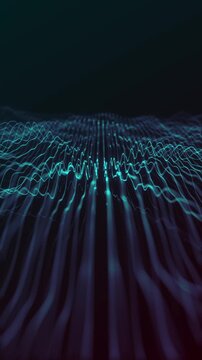 Abstract Digital Waving Lines Background
Portrait animation of an abstract background with digital fractal particle lines waving and seamless looping