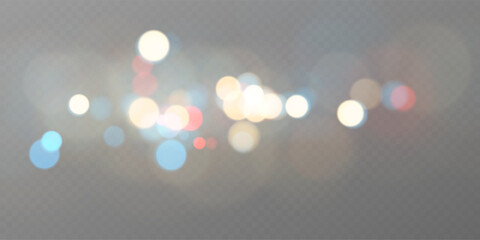 Obraz premium Colorful defocused light circles creating a sparkling bokeh background vector illustration