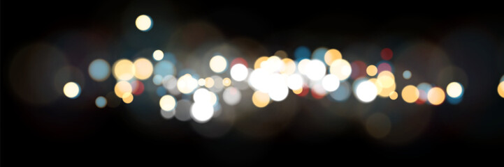 Fototapeta premium Colorful dreamy bokeh lights with smooth blurred circle shapes in vector illustration