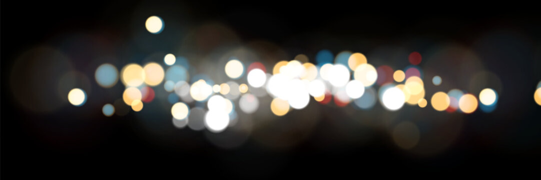Colorful dreamy bokeh lights with smooth blurred circle shapes in vector illustration