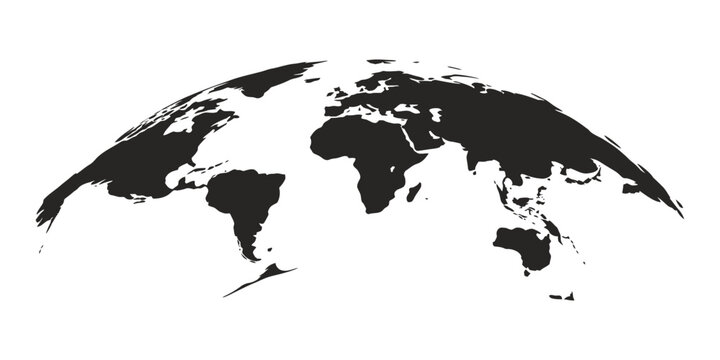 World map globe isolated, stock vector, global earth illustration