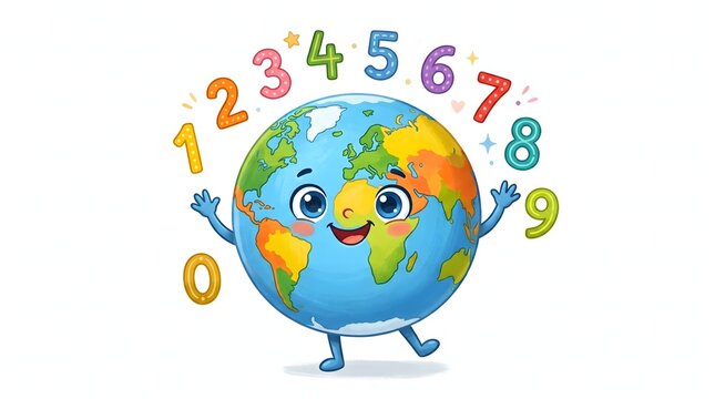 Educational artwork supporting counting skills, numeracy development and preschool learning.