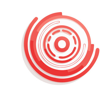 Abstract red circular technology graphic