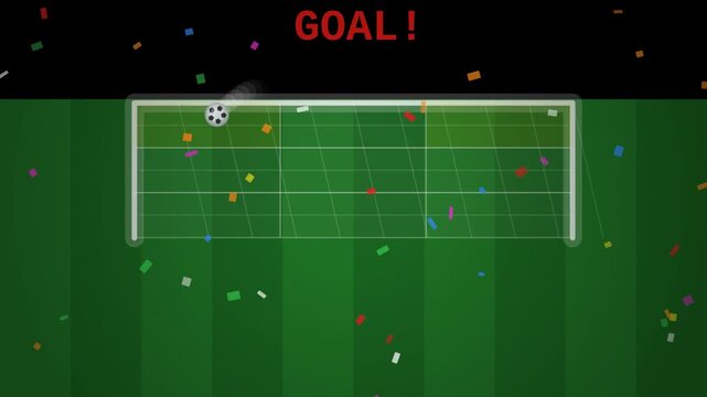 Penalty kick ball arc goal animated seamless loop alpha