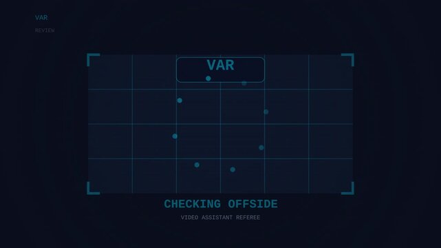 VAR video review technology animated seamless loop alpha