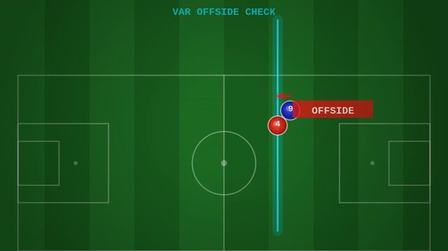 VAR offside check line animated seamless loop alpha