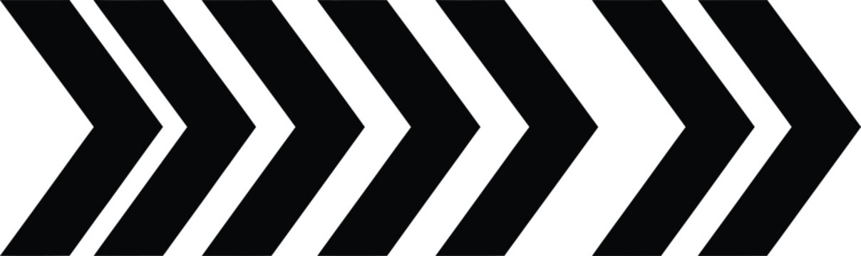 Black and white chevron arrow pattern repeating in a horizontal row
