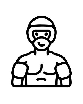 sport boxer in black and white