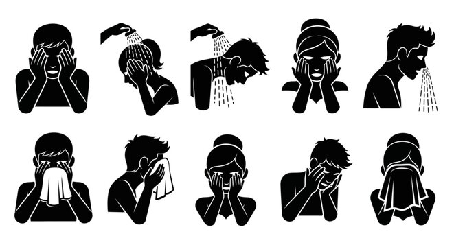 People with various facial expressions.