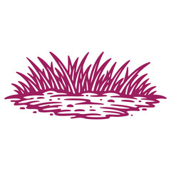 Fototapeta premium Vibrant Purple Sea Urchin Illustration Isolated on Transparent Background for Marine Life Projects