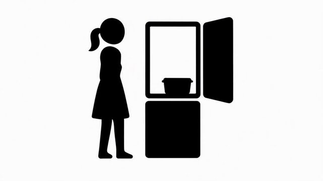 Storing leftover food refrigeration icon