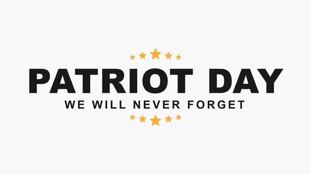 Patriot Day We Will Never Forget 4th July Stars Emblematic Design Vector Illustration