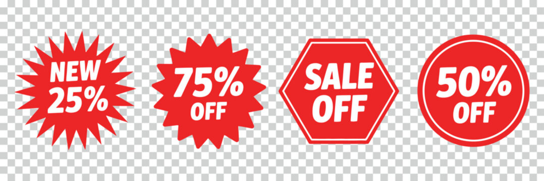 sale discount stickers on transparent backdrop sticker