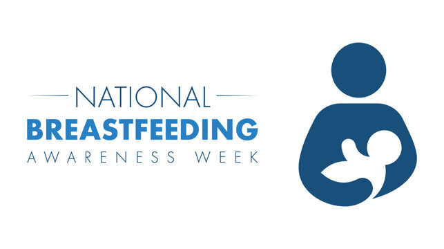 National breastfeeding awareness week conceptual graphic design