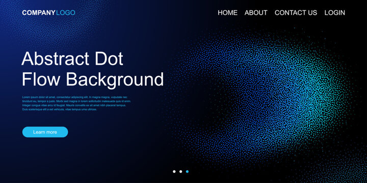 Modern abstract vector background featuring a glowing blue particle field, point cloud effect, and futuristic data flow visualization.