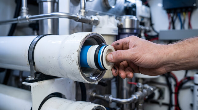 installing reverse osmosis membrane | boat watermaker maintenance service | desalination system filter replacement | yacht water purification technician