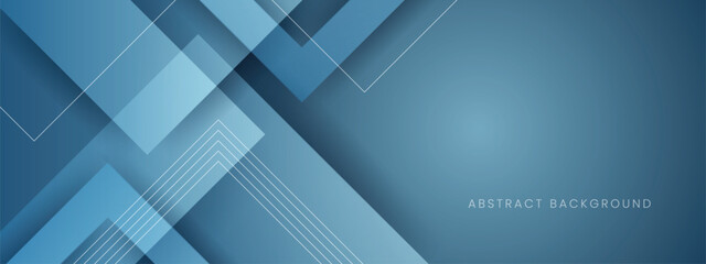 Naklejka premium Futuristic Digital Technology Background with Overlapping Shape Grid and Circuit Line Accent.