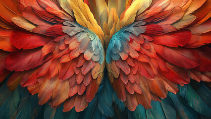 Obraz premium colorful wing texture 