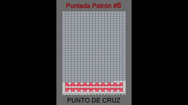 Dise&ntilde;o de diagrama o puntada patron a dos colores.