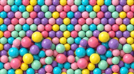 Fototapeta premium Colorful gumball candy pattern background for festive celebration